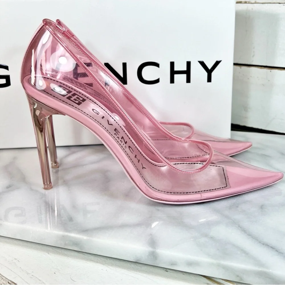 Givenchy Translucent Pink Stiletto 100 mm Pumps